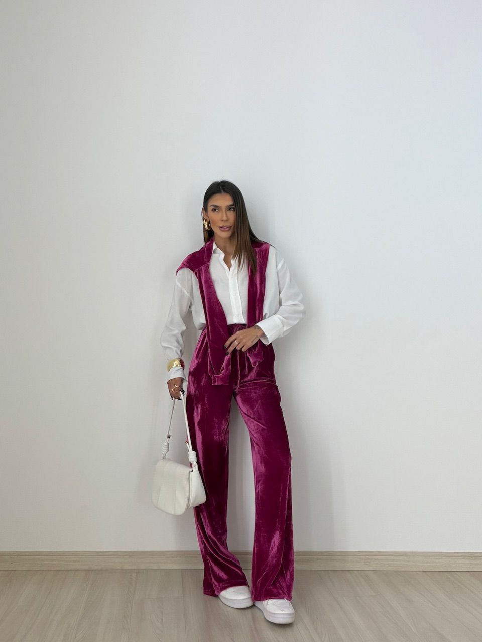 CONJUNTO VALESCA VELUDO PINK