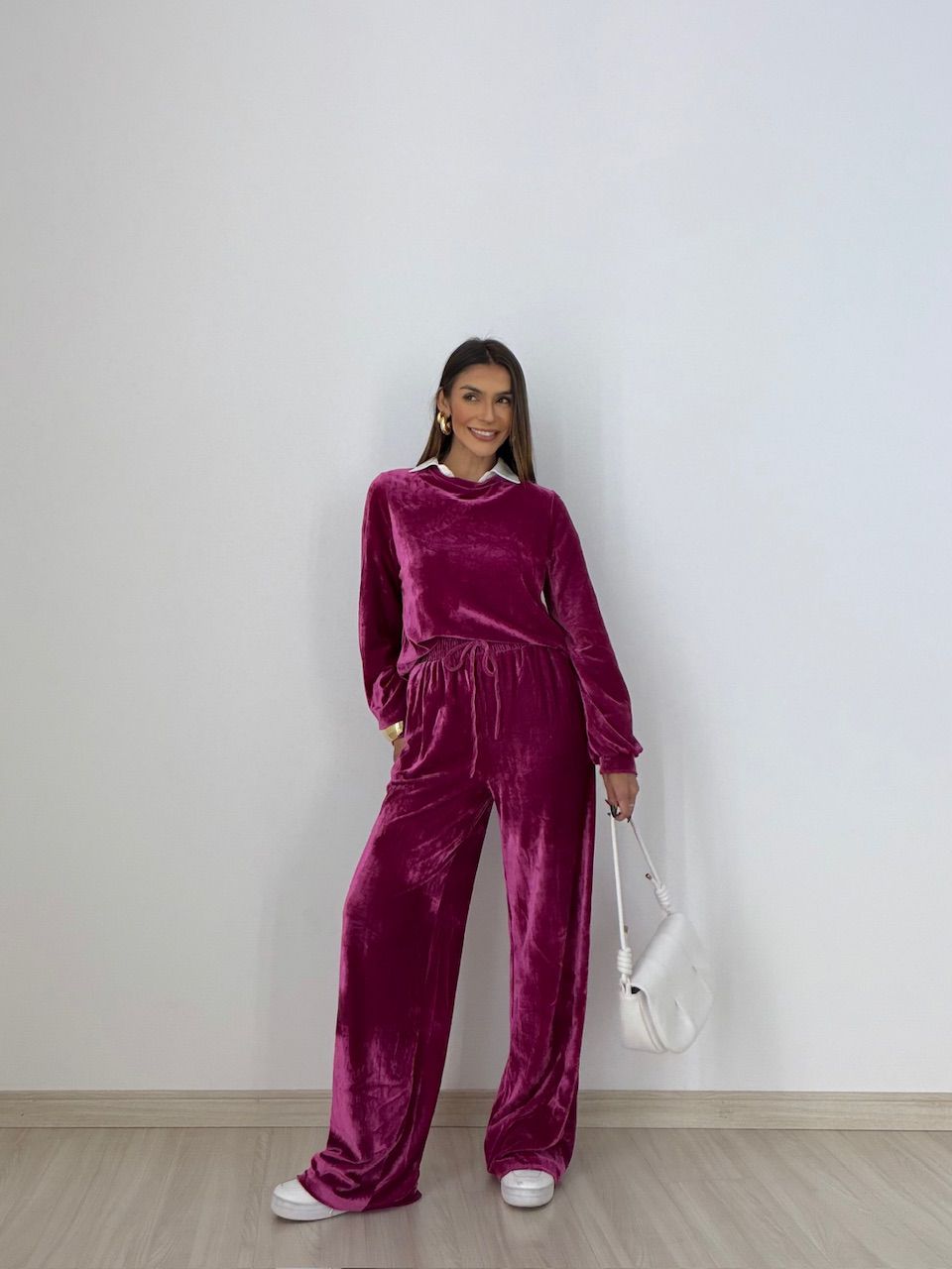 CONJUNTO VALESCA VELUDO PINK