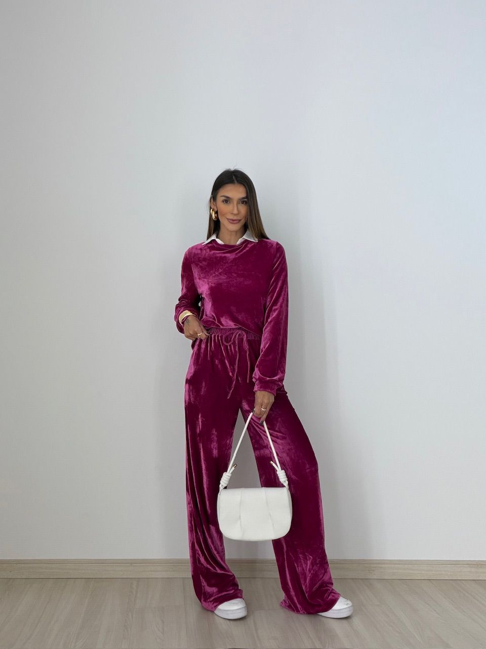 CONJUNTO VALESCA VELUDO PINK