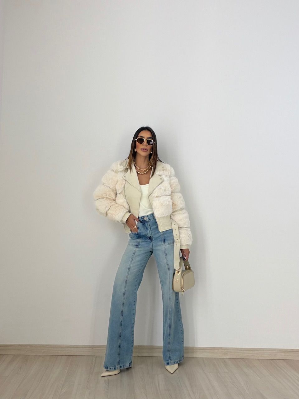 PUFFER MICHELE PELINHOS CREME