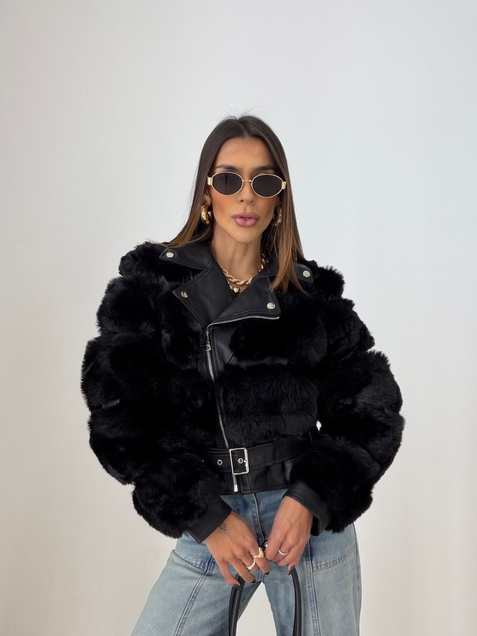 PUFFER MICHELE PELINHOS PRETA