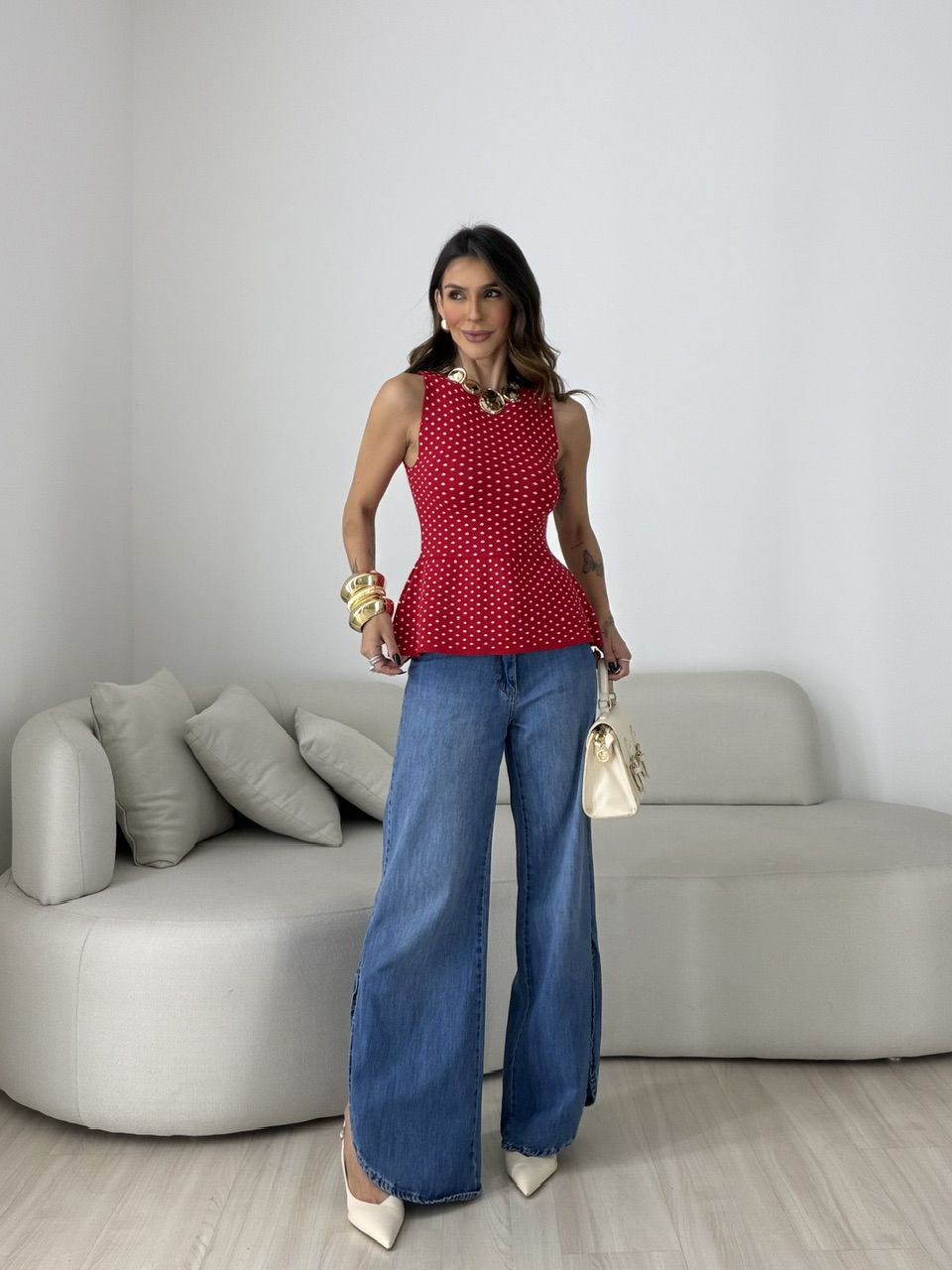 BLUSA MARI POÁ VERMELHA