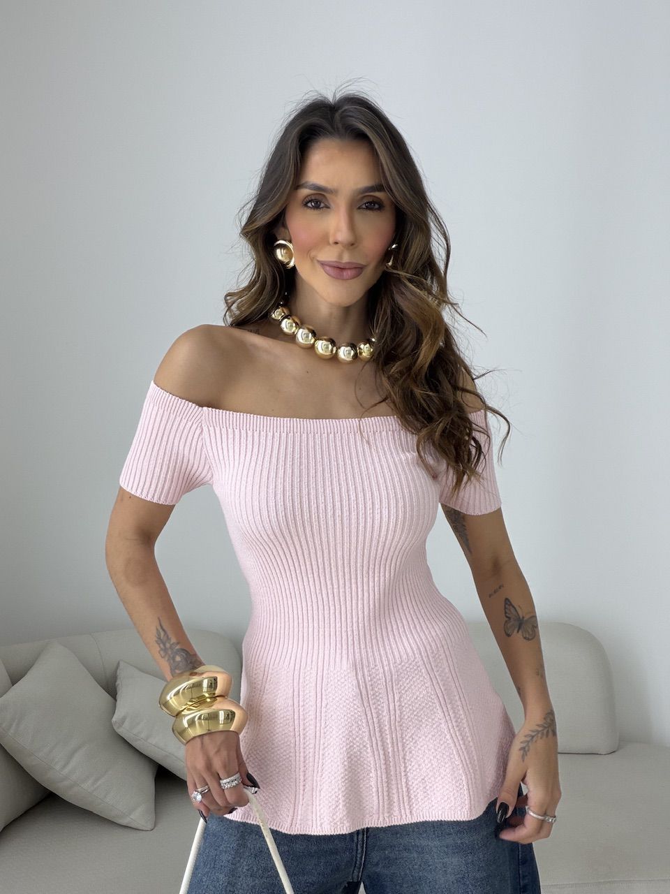 BLUSA SUELI TRICOT ROSA