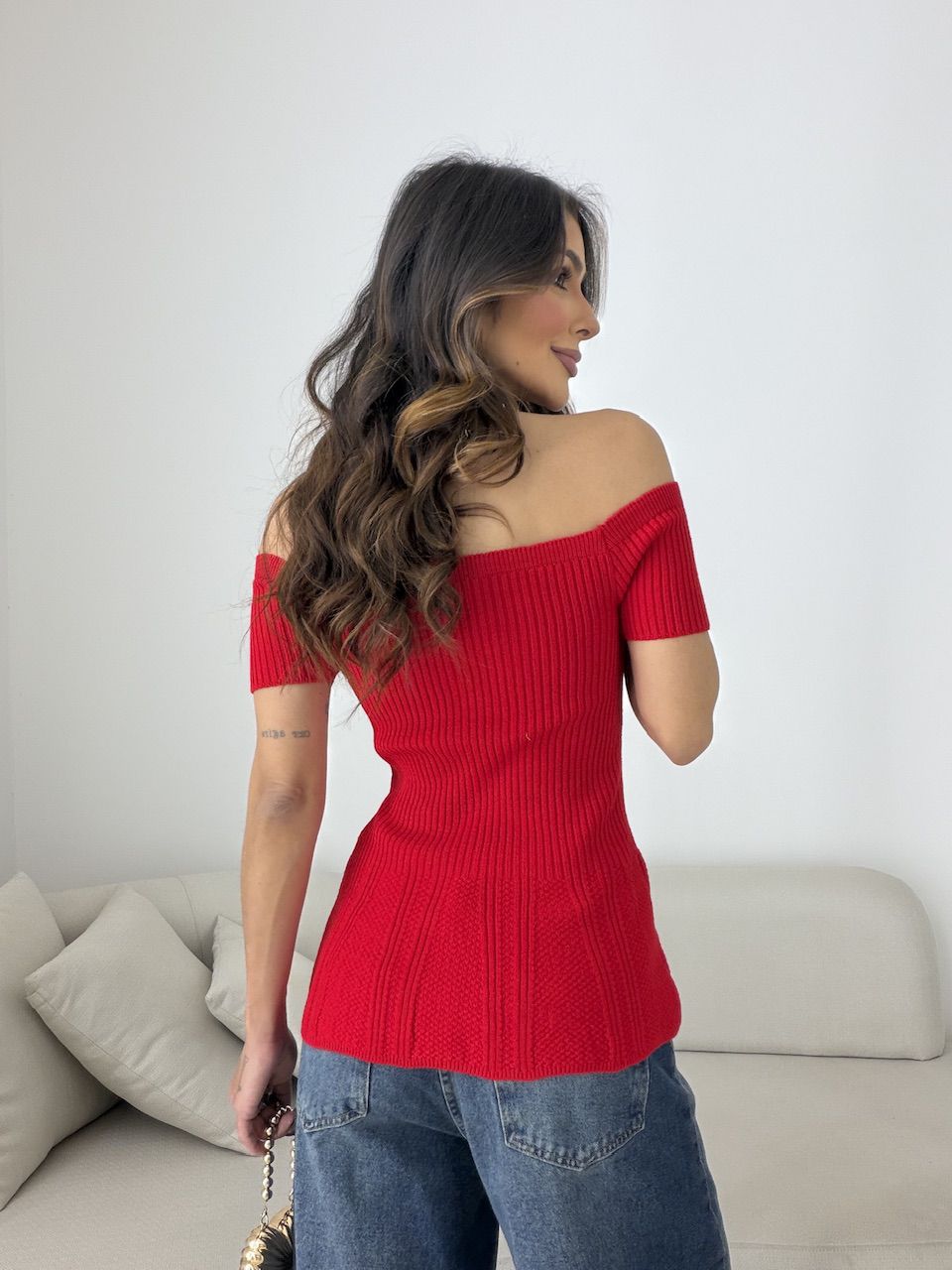 BLUSA SUELI TRICOT VERMELHA