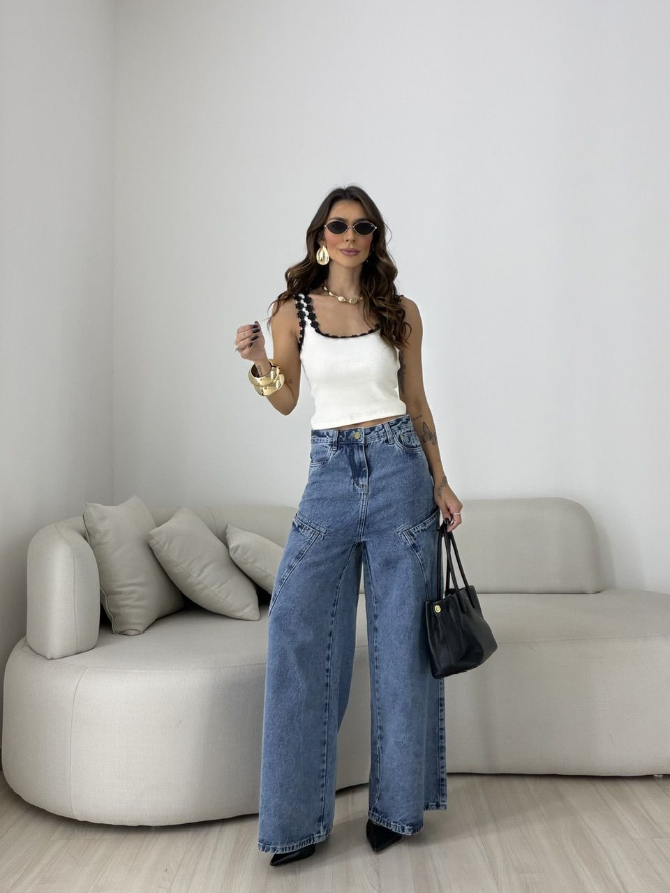 CROPPED CARLA FLORES MARFIM