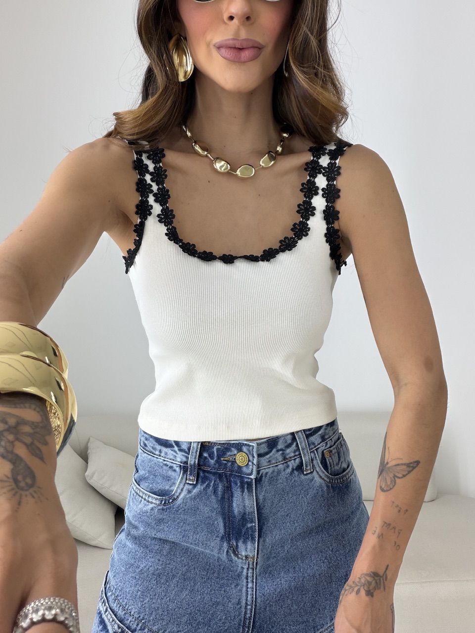 CROPPED CARLA FLORES MARFIM
