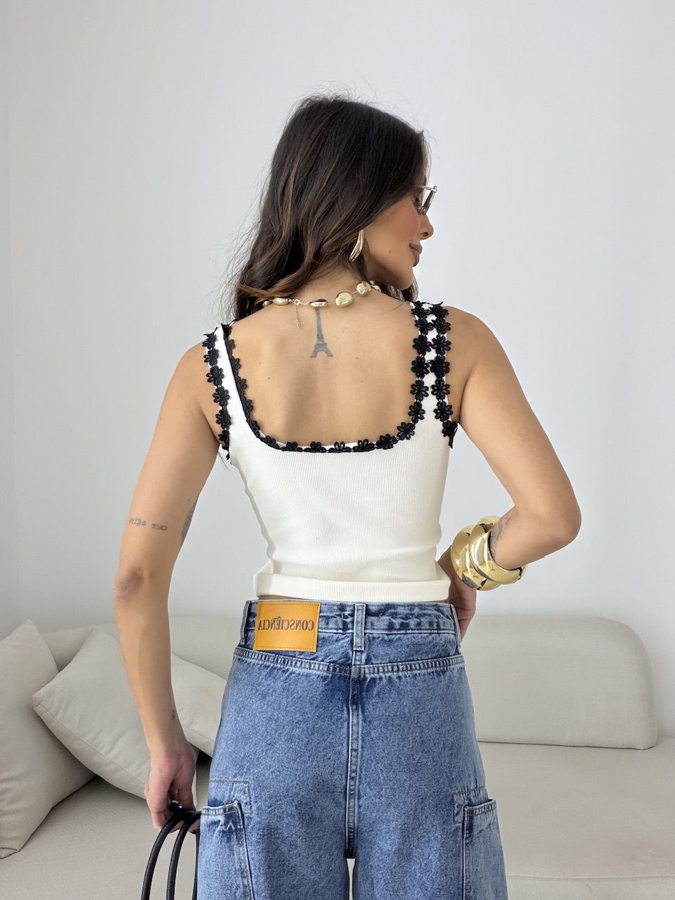 CROPPED CARLA FLORES MARFIM