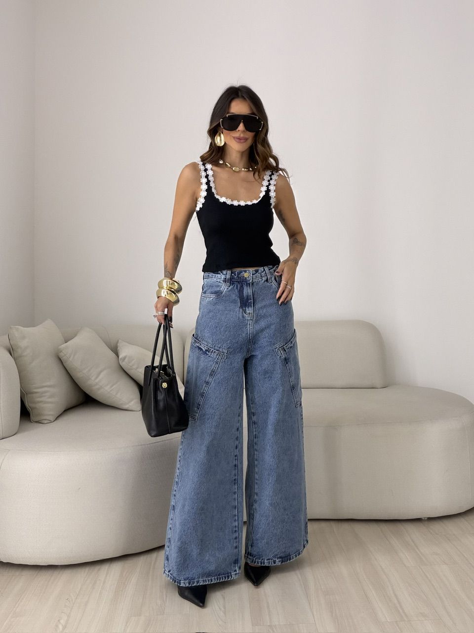 CROPPED CARLA FLORES PRETO