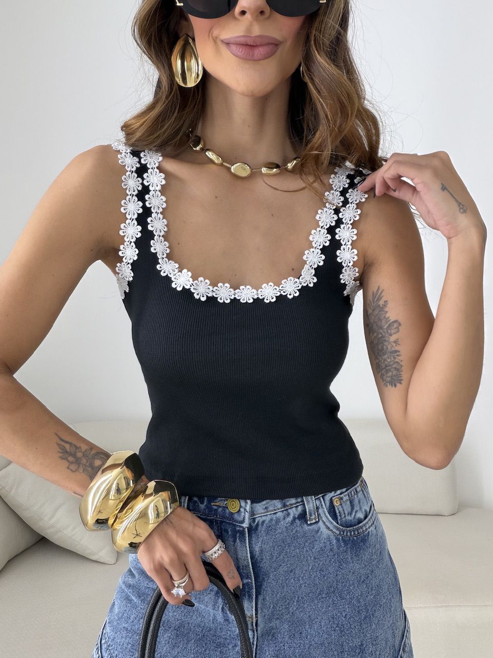 CROPPED CARLA FLORES PRETO