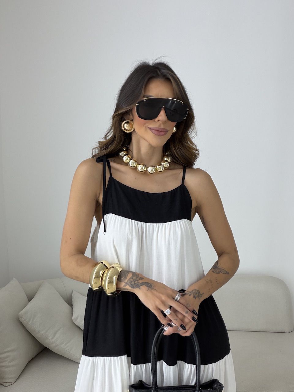 VESTIDO JANAÍNA ALCINHA PRETO