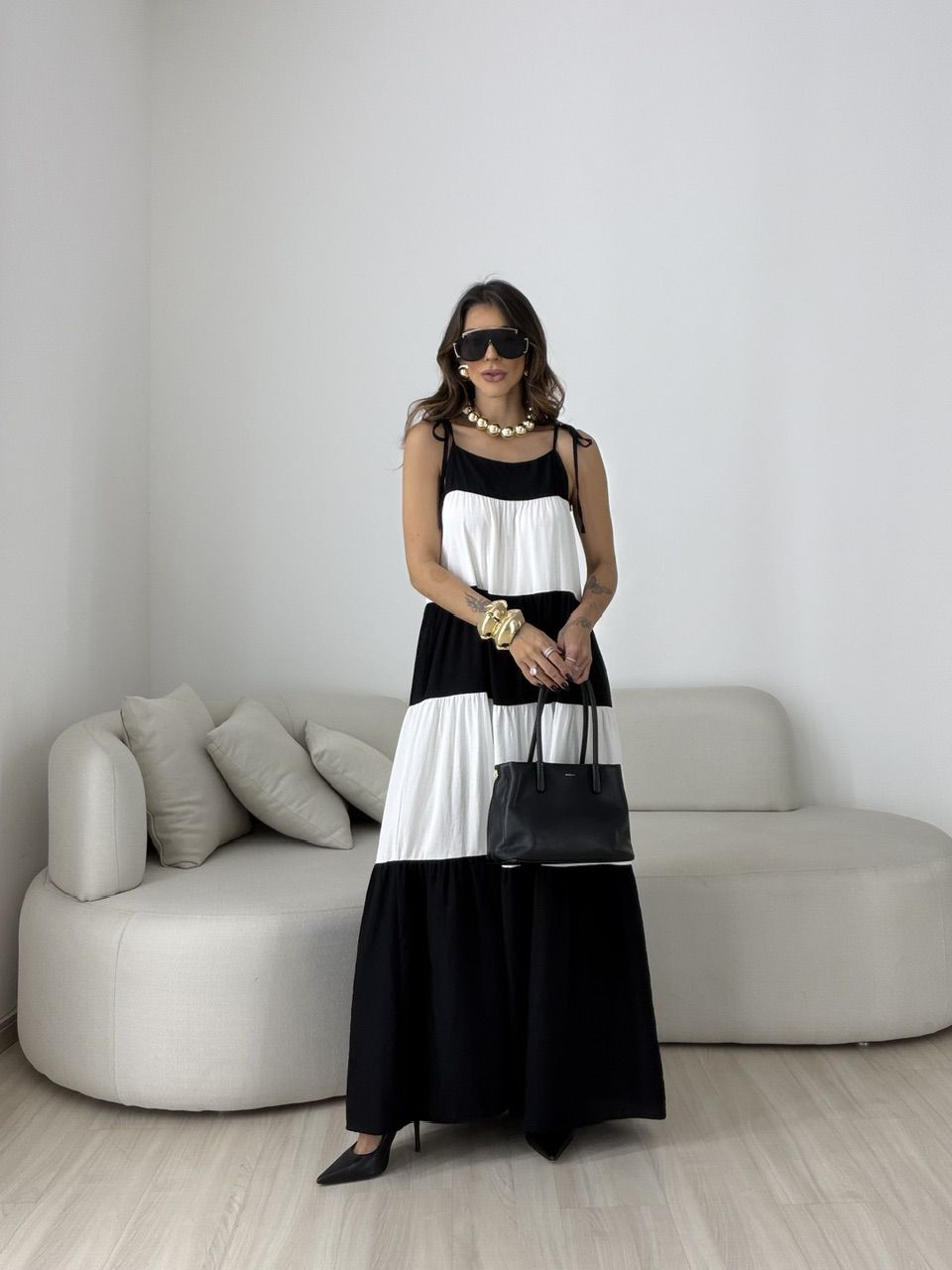 VESTIDO JANAÍNA ALCINHA PRETO