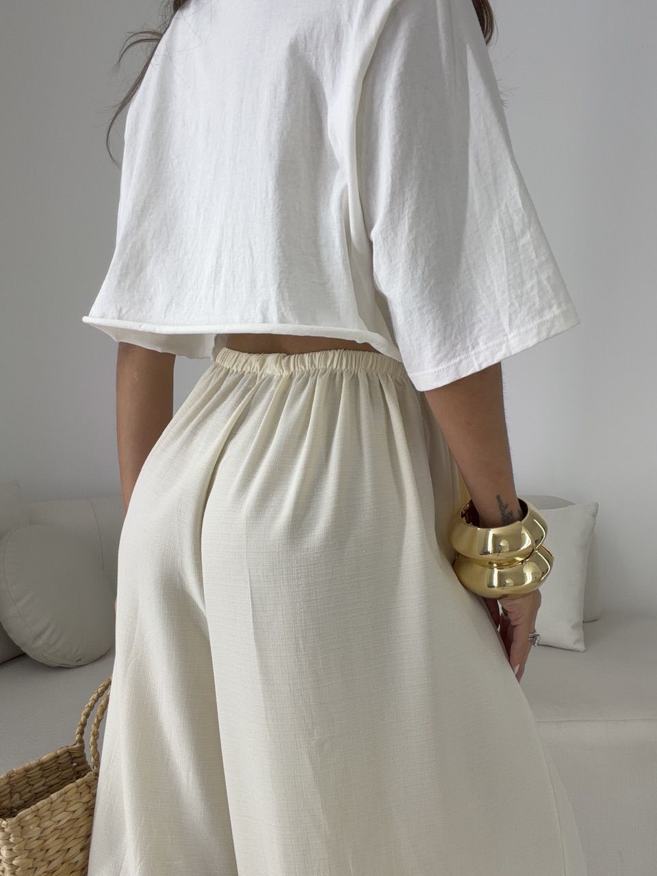 CALÇA MARIA VITÓRIA ALADIM AREIA