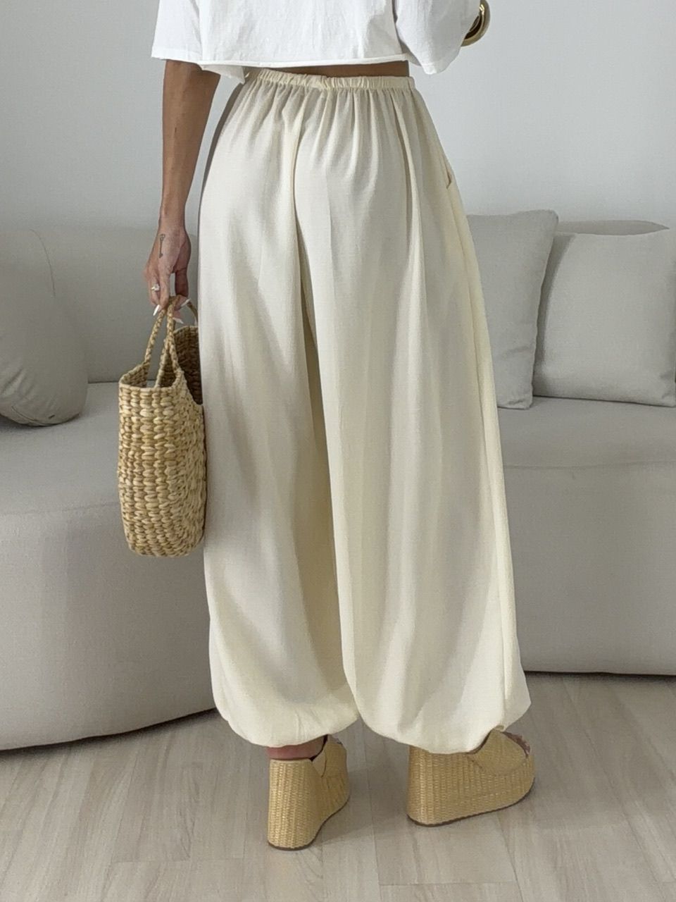 CALÇA MARIA VITÓRIA ALADIM AREIA