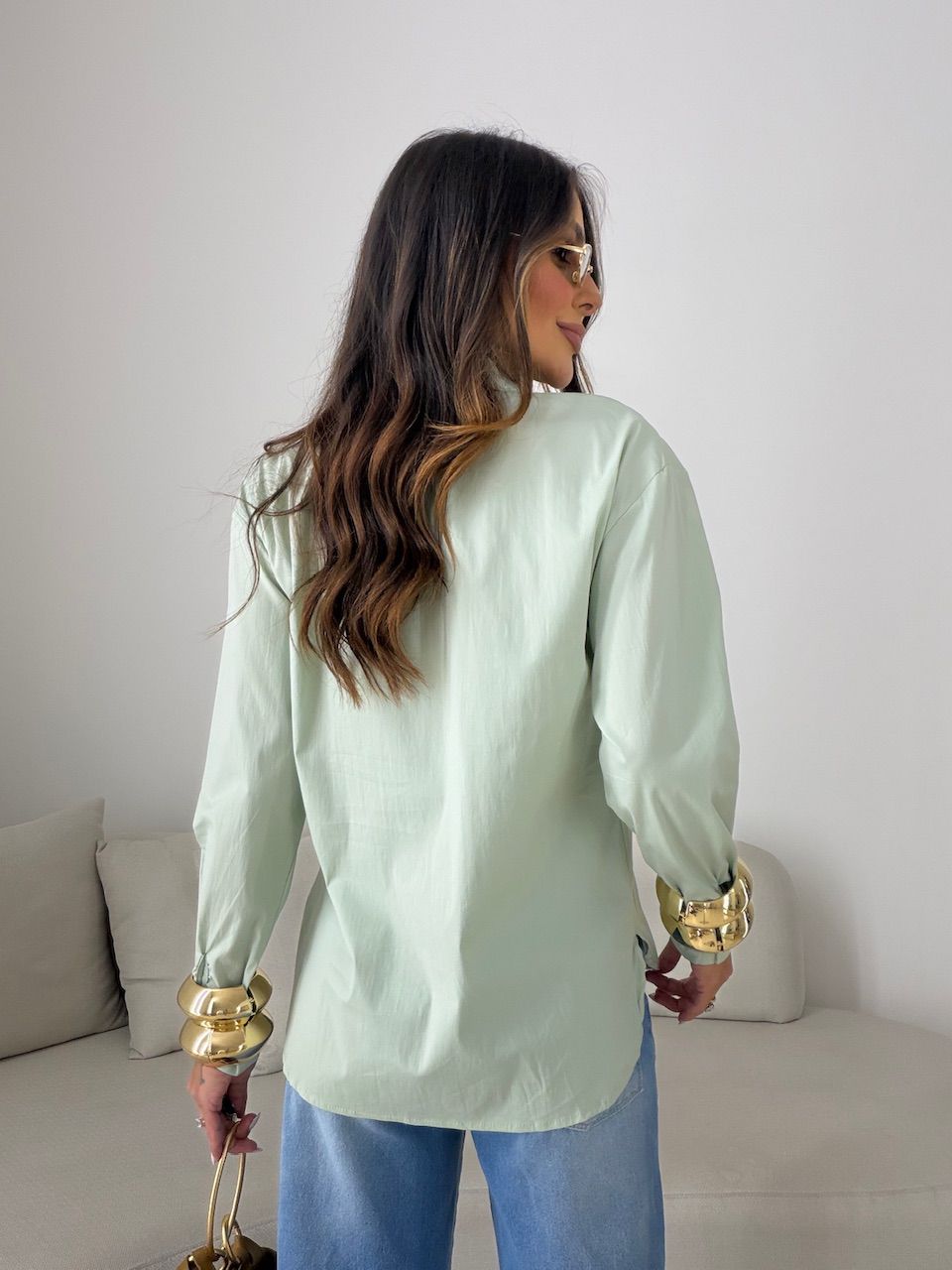 CAMISA ANDRÉIA TRICOLINE MENTA