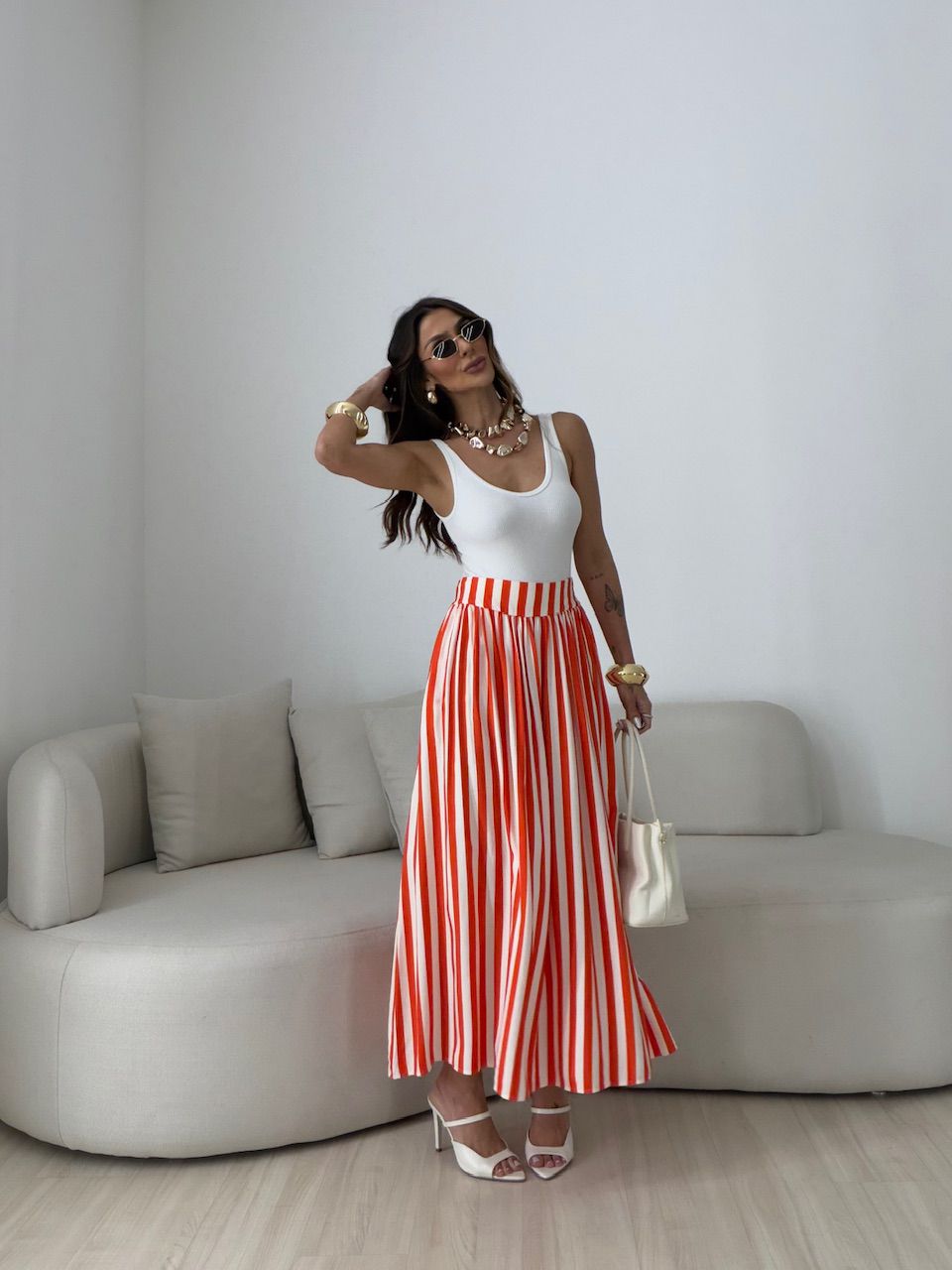 SAIA VALENTINA LISTRADA VERMELHA