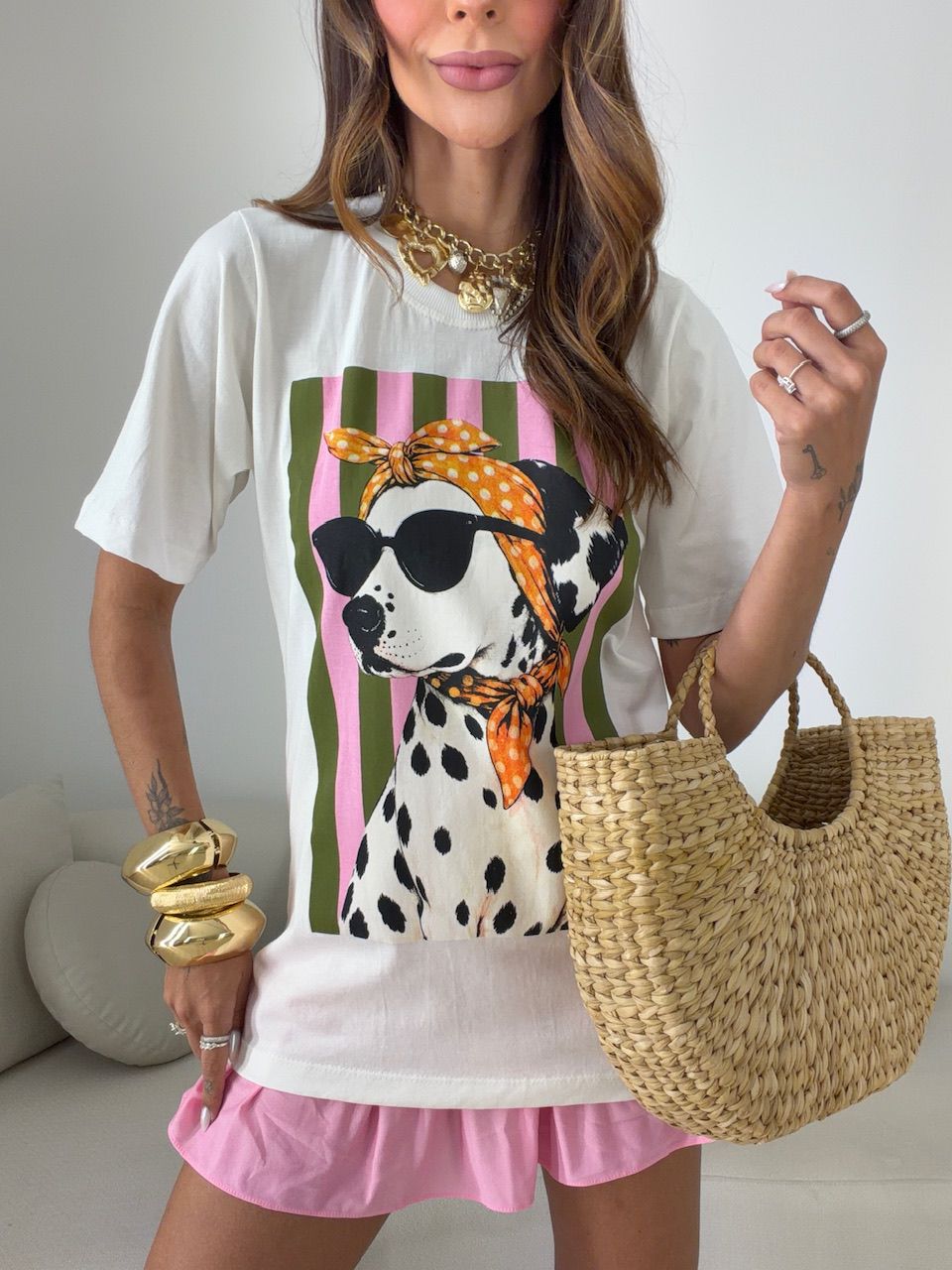 T-SHIRT ELLIE DALMATA LISTRAS