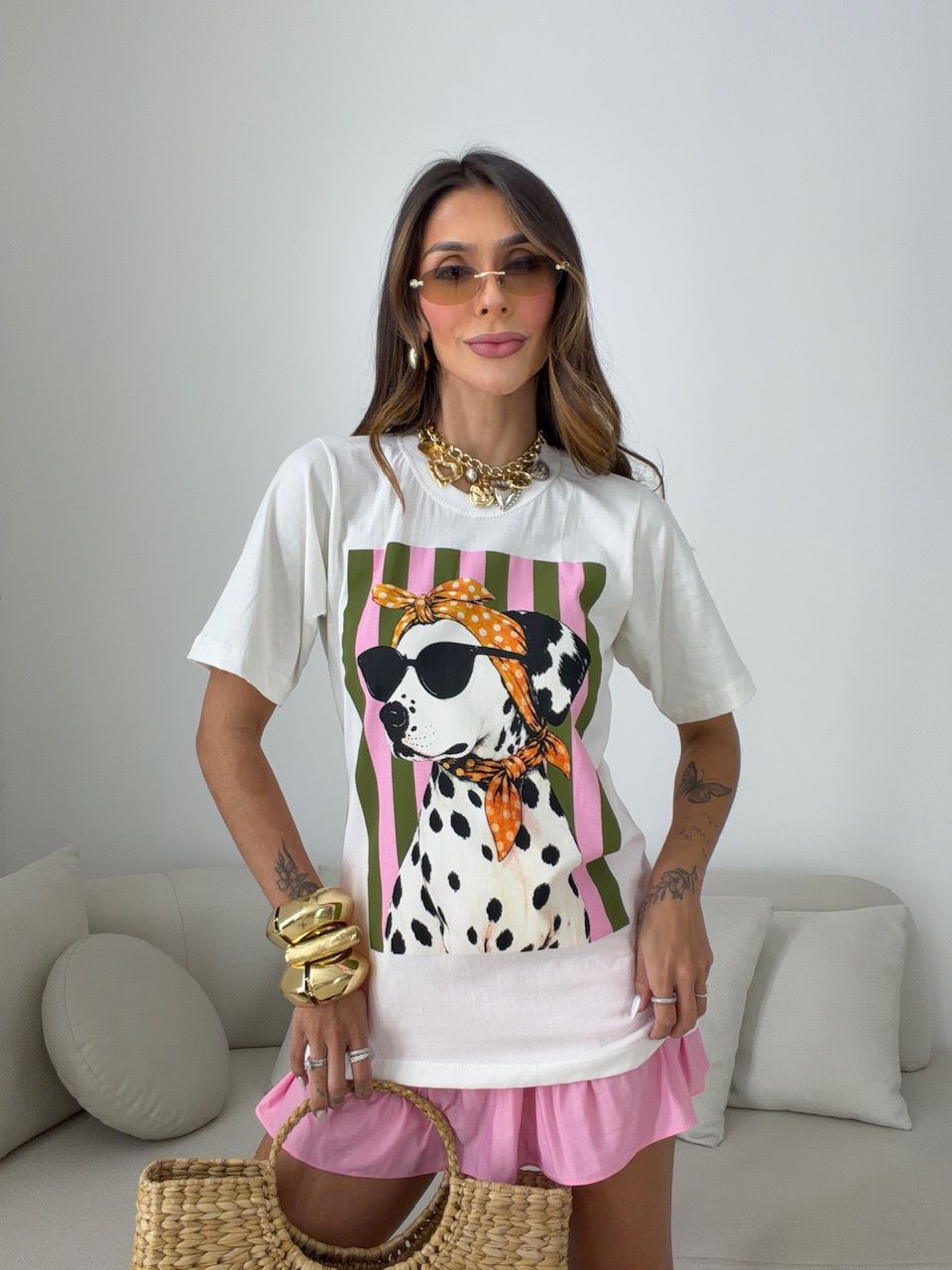 T-SHIRT ELLIE DALMATA LISTRAS