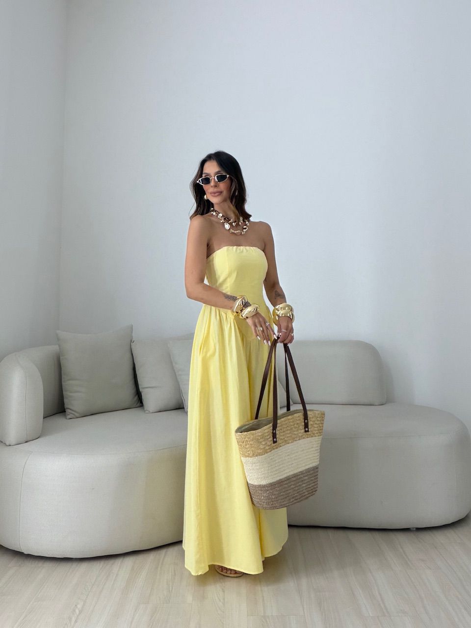VESTIDO MARIAH TOMARA QUE CAIA AMARELO