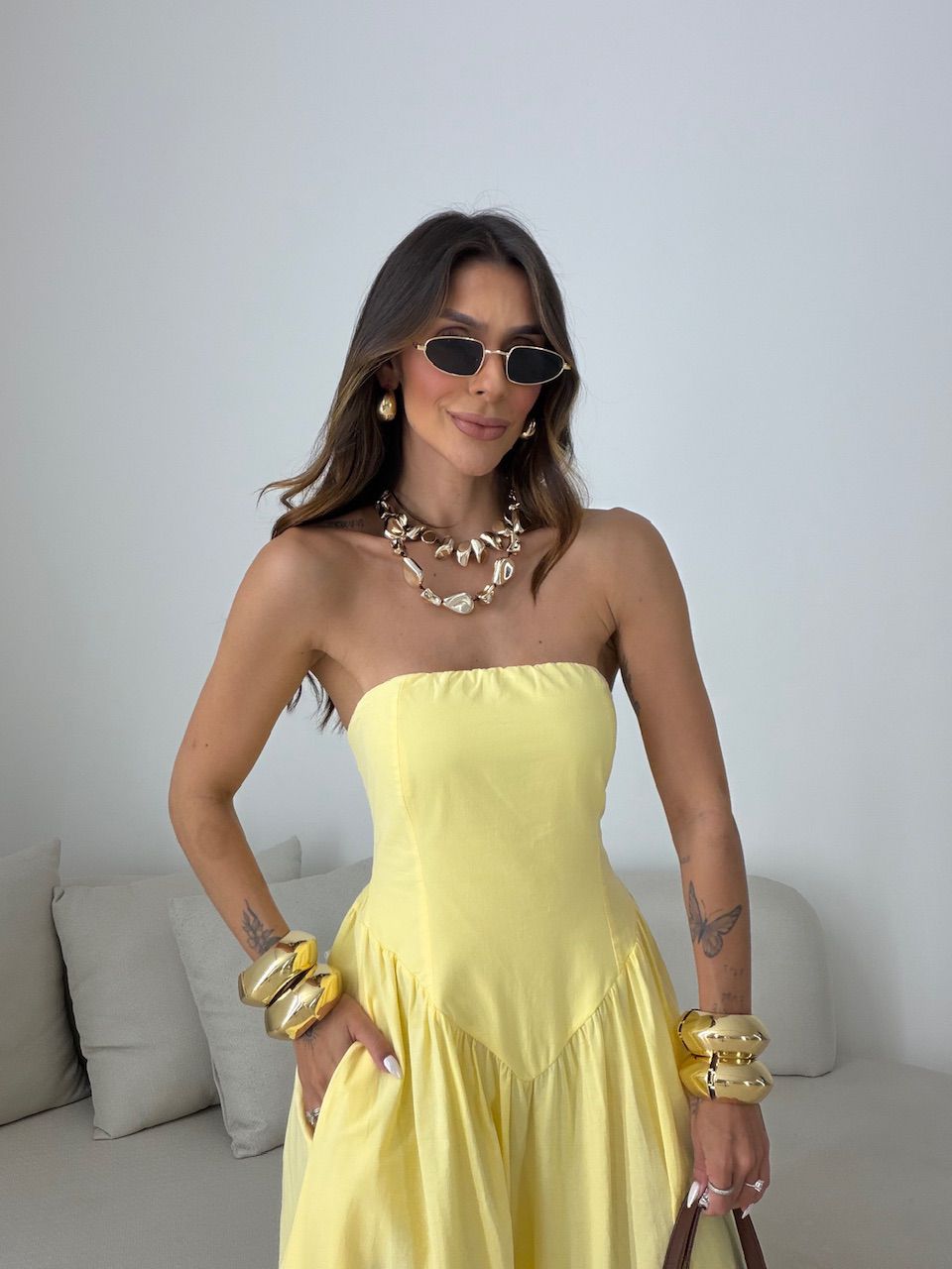 VESTIDO MARIAH TOMARA QUE CAIA AMARELO