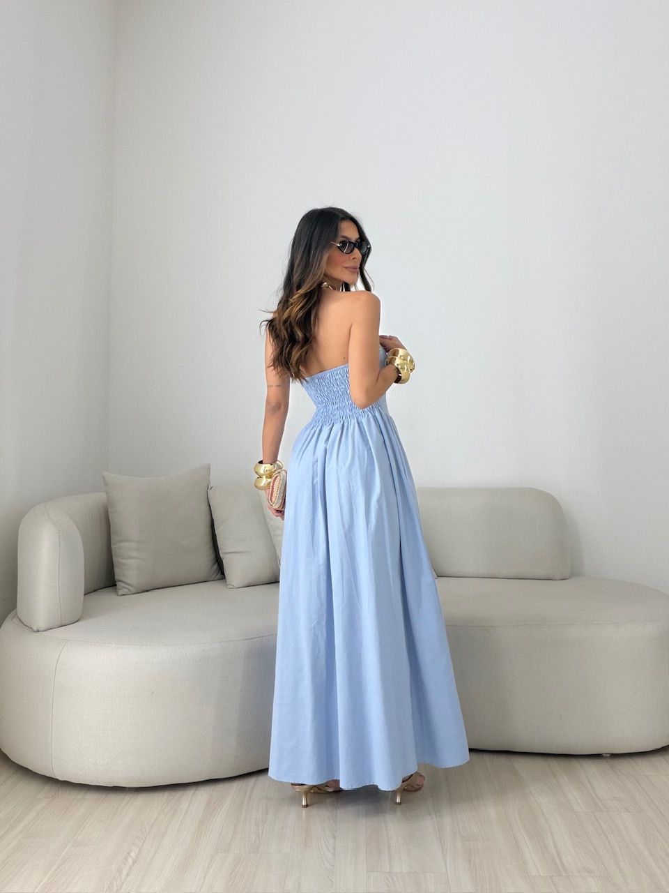 VESTIDO MARIAH TOMARA QUE CAIA AZUL CLARO