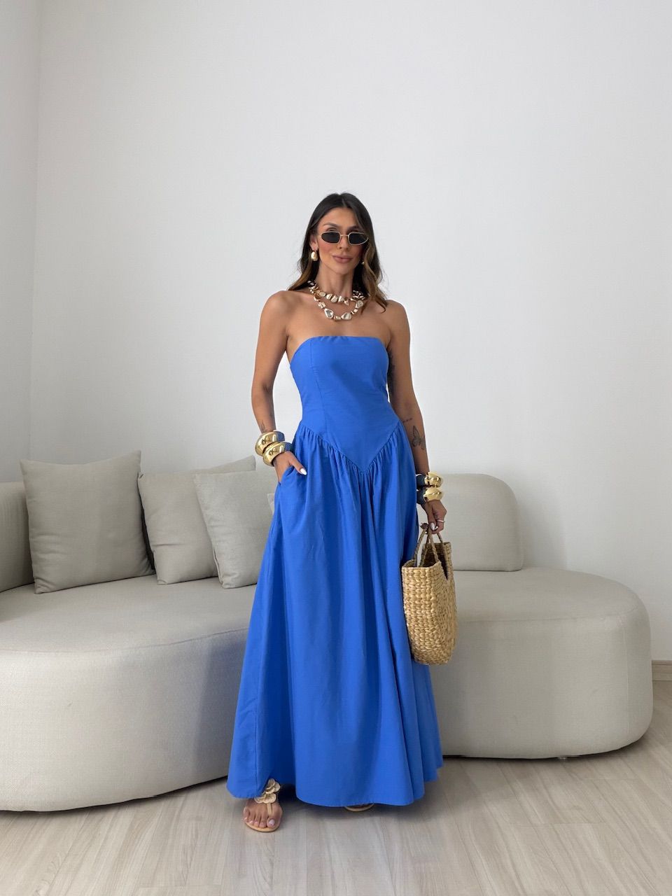 VESTIDO MARIAH TOMARA QUE CAIA AZUL - 0080900109 - CAROLLA FERRARO