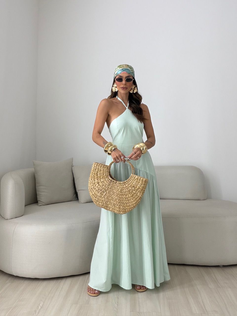 VESTIDO NINA FRENTE ÚNICA MENTA
