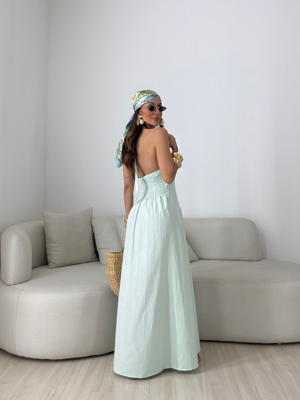 VESTIDO NINA FRENTE ÚNICA MENTA