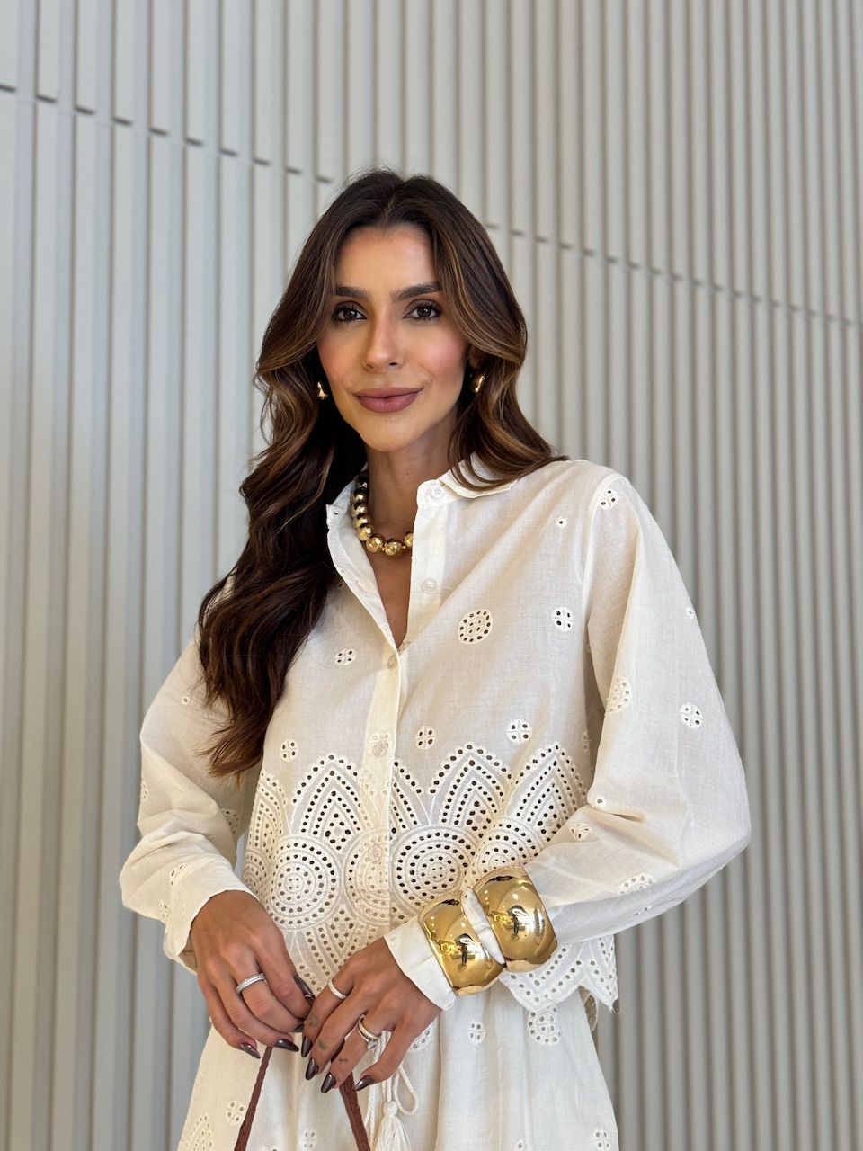 CONJUNTO SANDRA CAMISA SHORT MARFIM