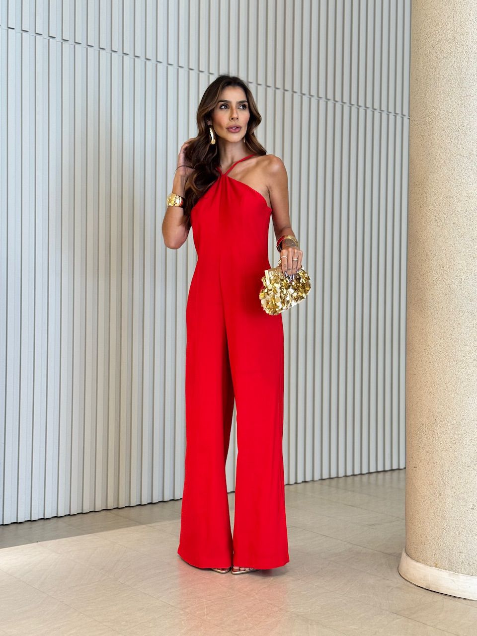 MACACÃO LARISSA FRENTE ÚNICA VERMELHO