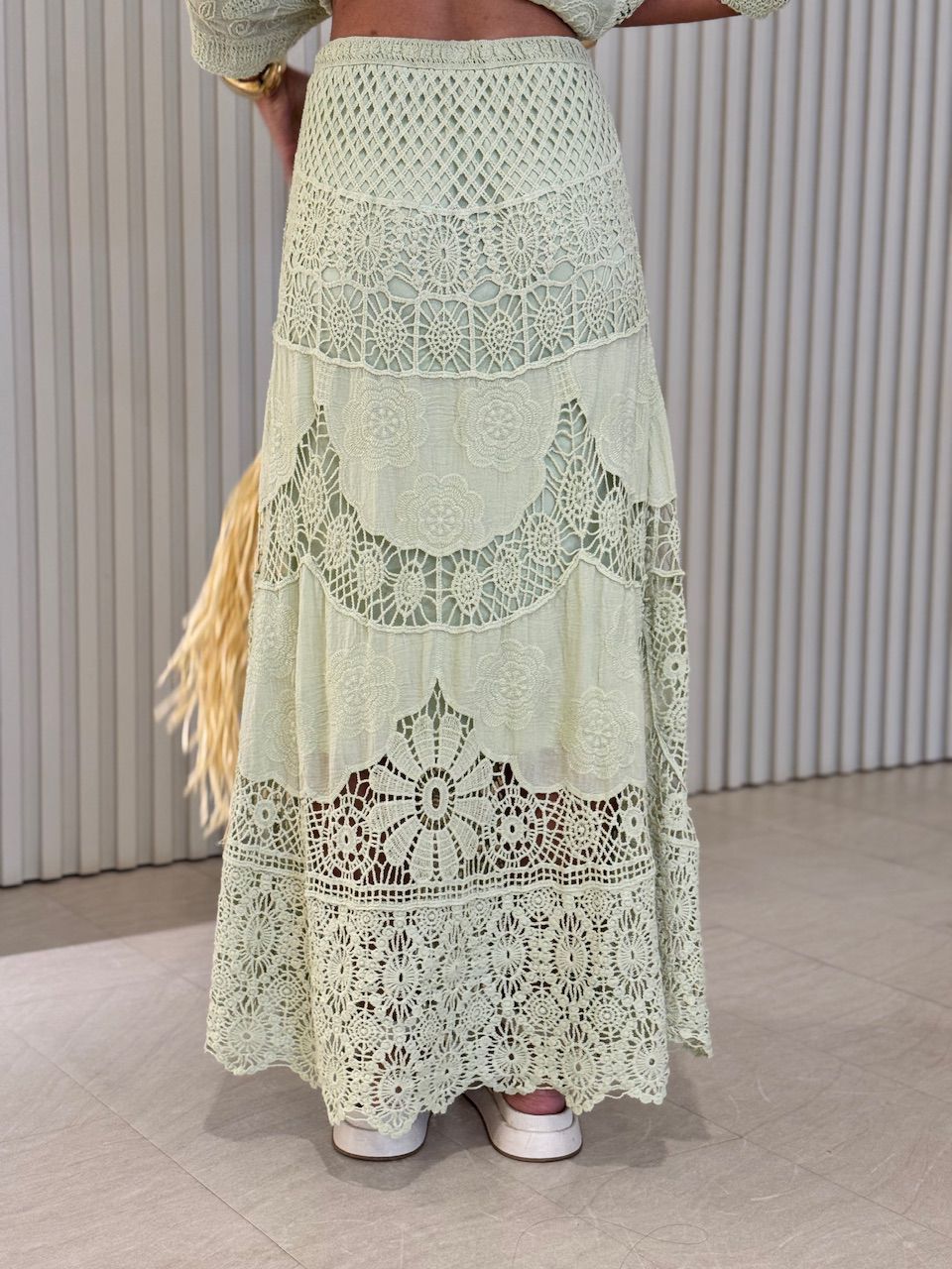 SAIA CLAUDIA CROCHÊ VERDE