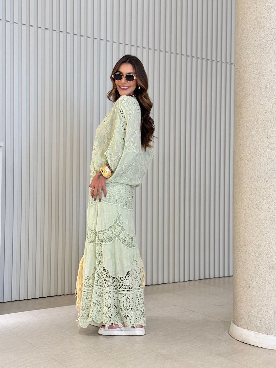 SAIA CLAUDIA CROCHÊ VERDE