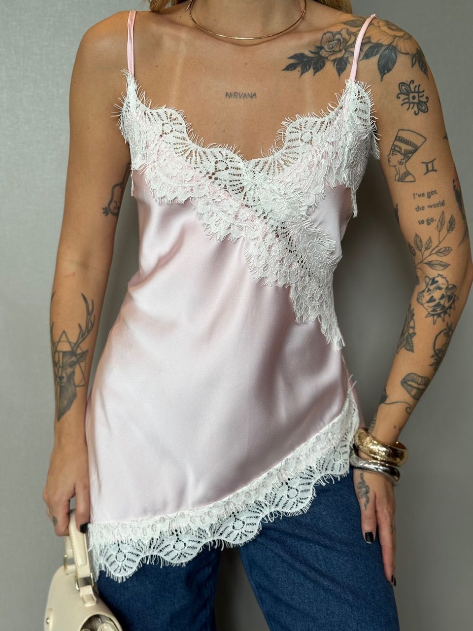 BLUSA ALANA ACETINADA ROSA