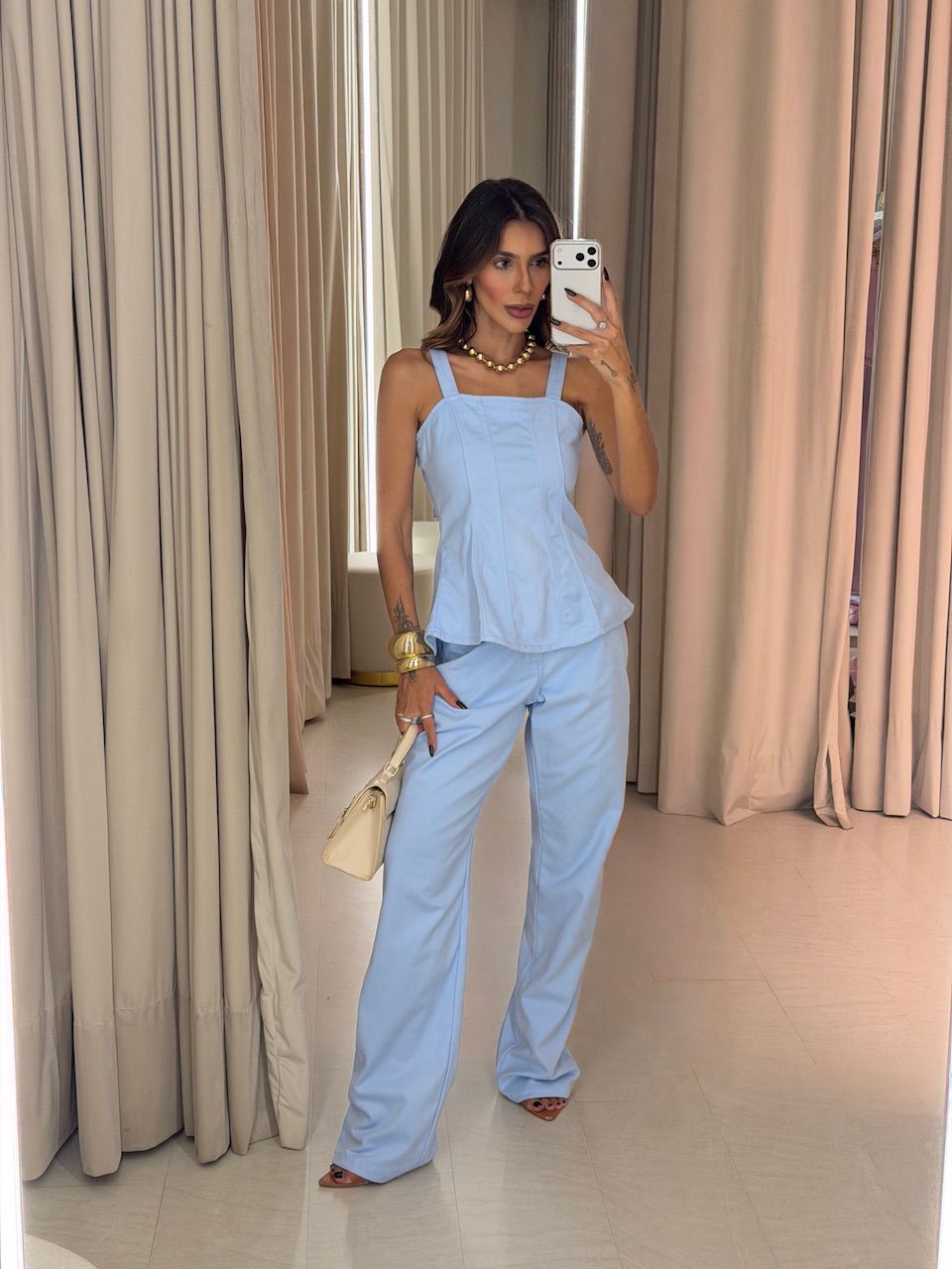 CALÇA KELLY JEANS AZUL