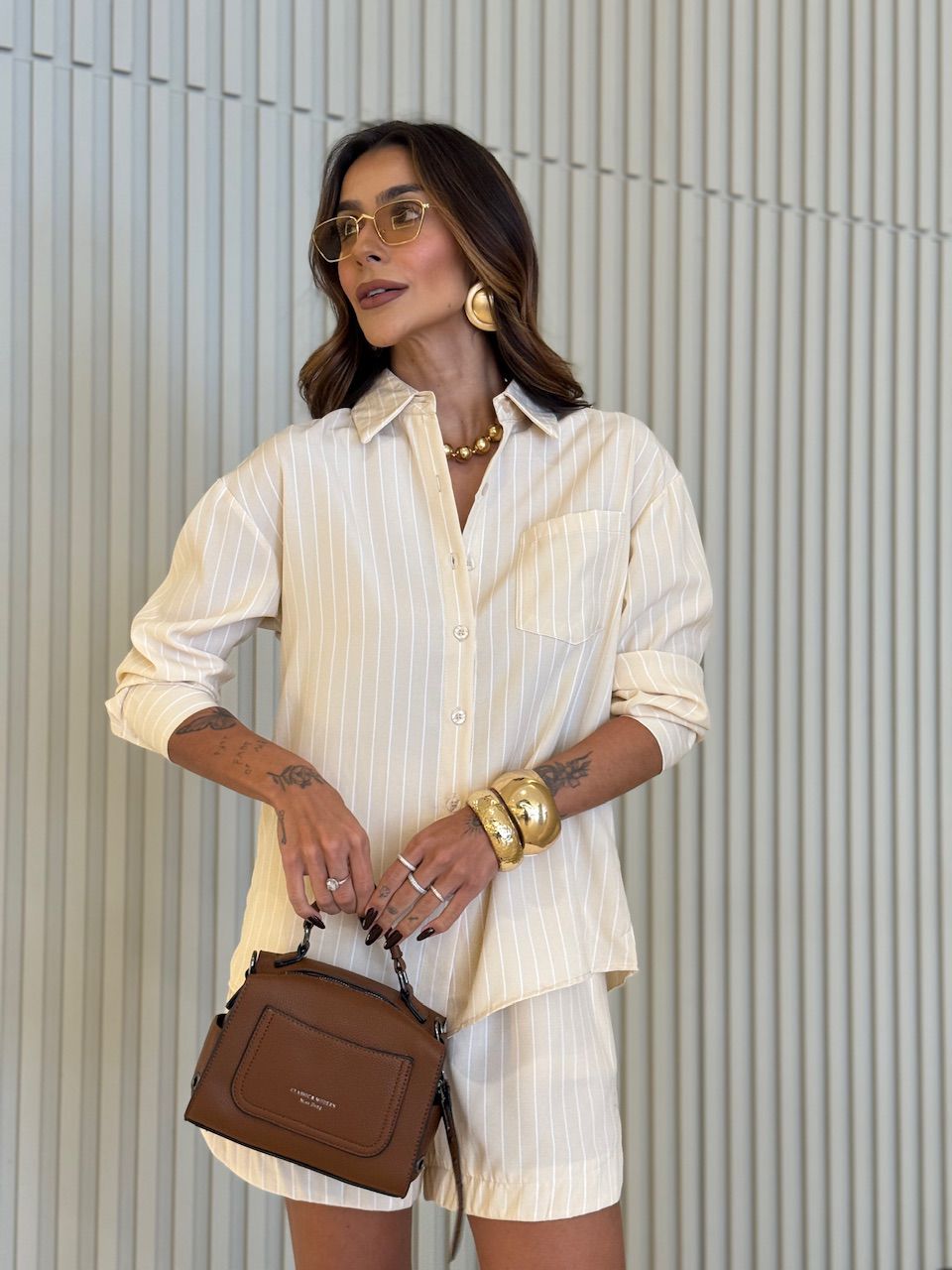 CONJUNTO DEBORA LISTRADO AREIA