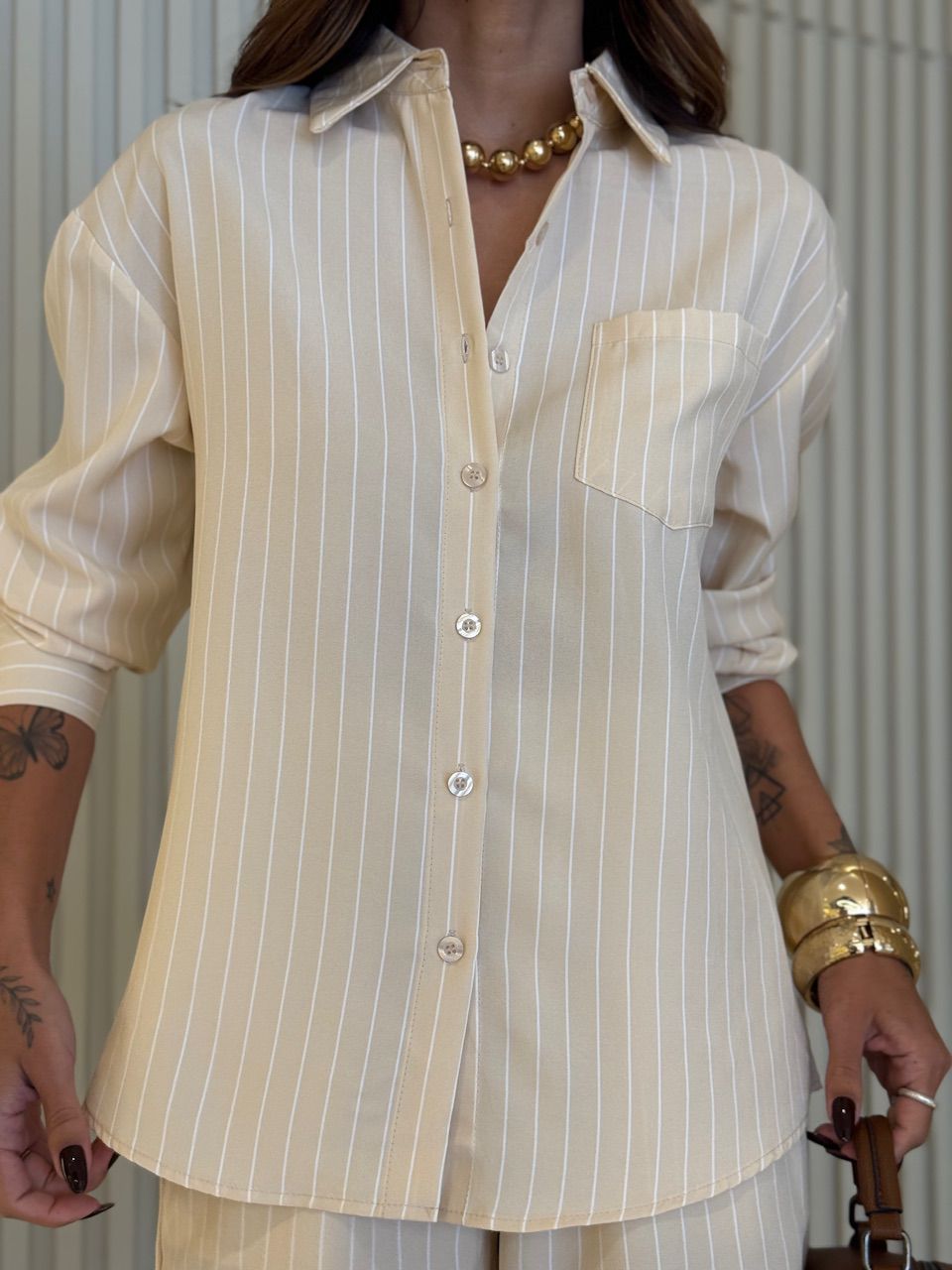 CONJUNTO DEBORA LISTRADO AREIA