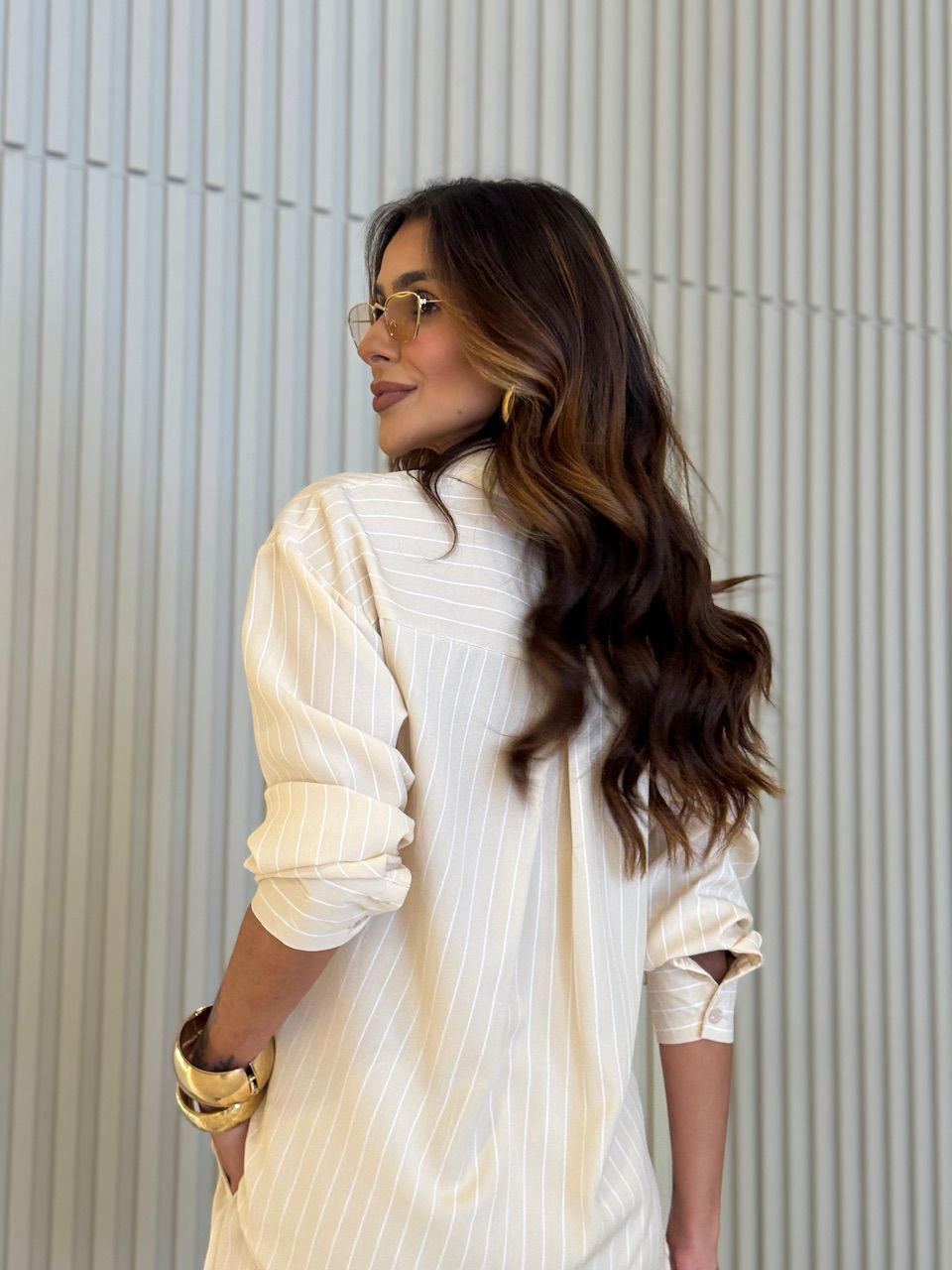 CONJUNTO DEBORA LISTRADO AREIA