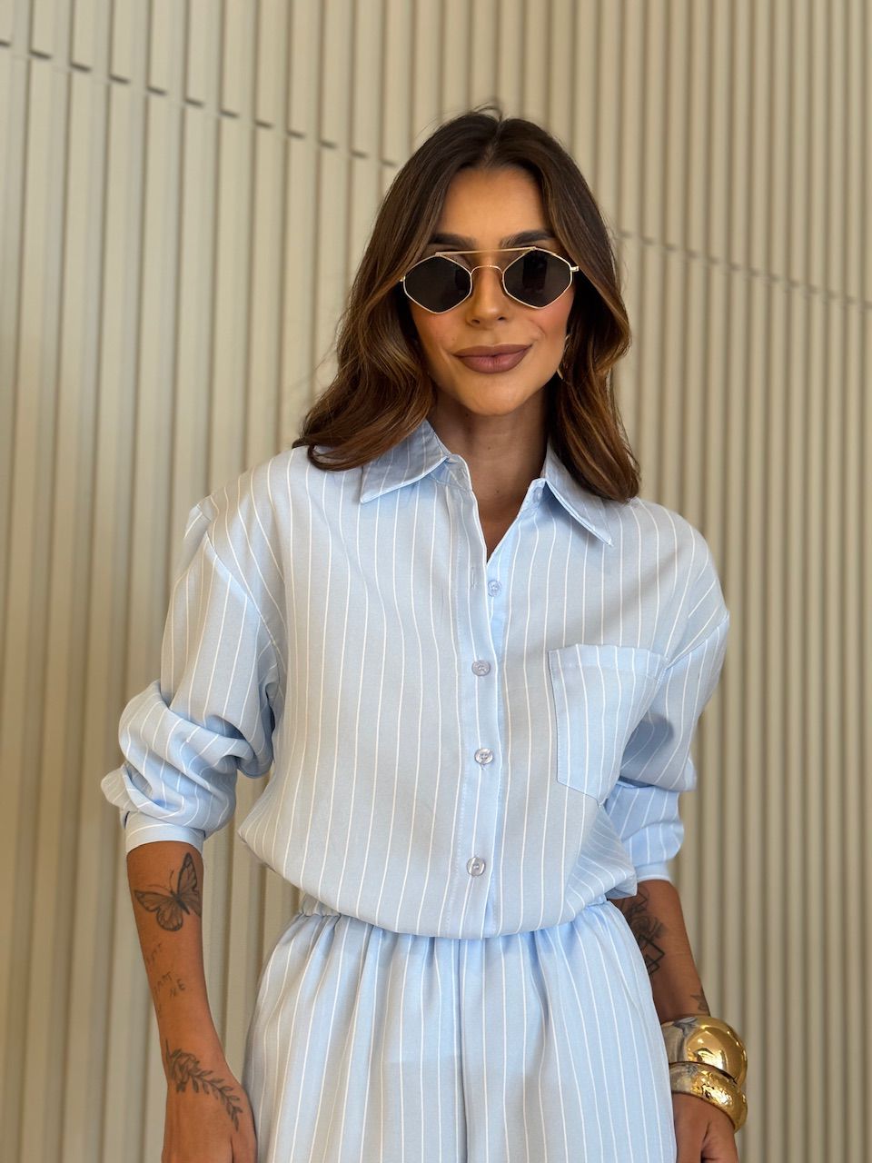 CONJUNTO DEBORA LISTRADO AZUL