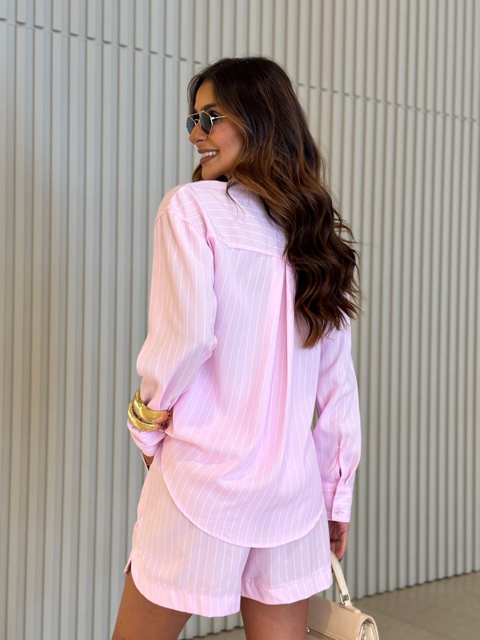 CONJUNTO DEBORA LISTRADO ROSA