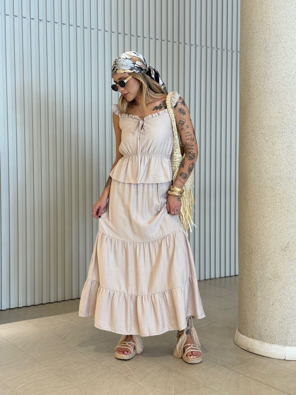 CONJUNTO FERNANDA SAIA LONGA AREIA