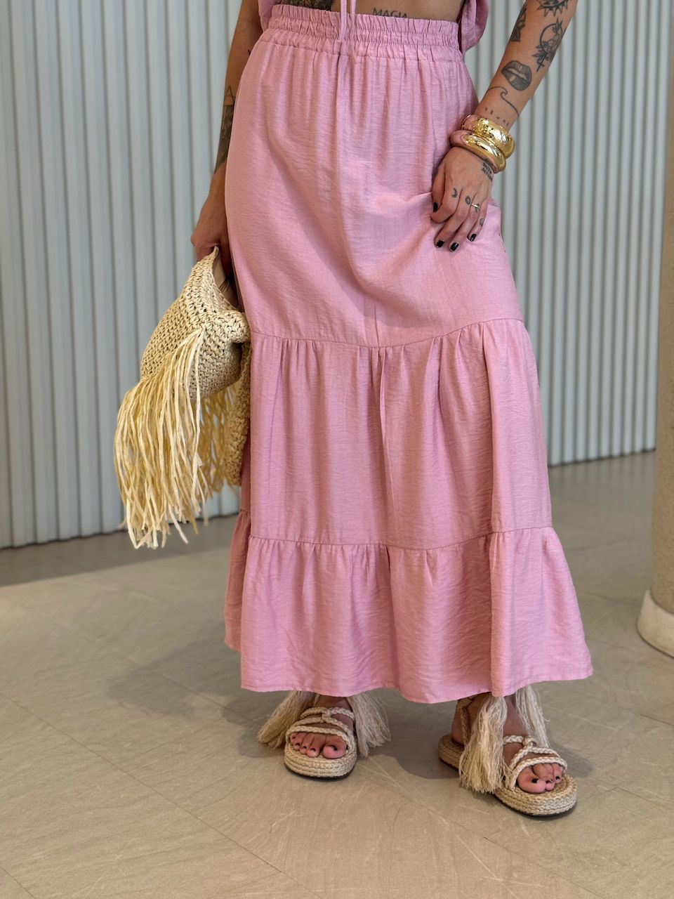 CONJUNTO FERNANDA SAIA LONGA ROSA