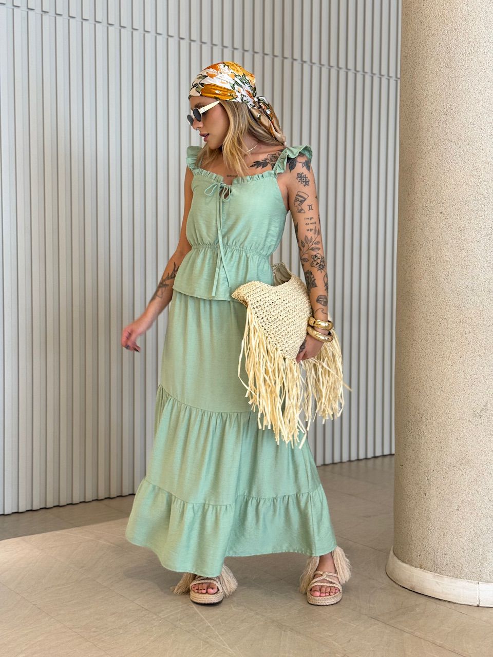 CONJUNTO FERNANDA SAIA LONGA VERDE