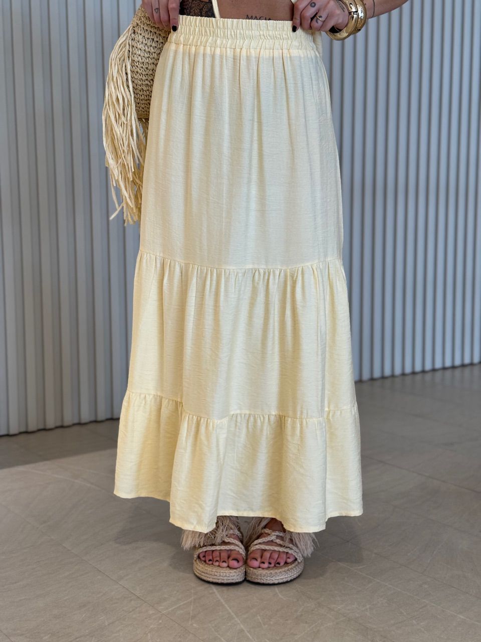 CONJUNTO FERNANDA SAIA LONGA YELLOW BUTTER