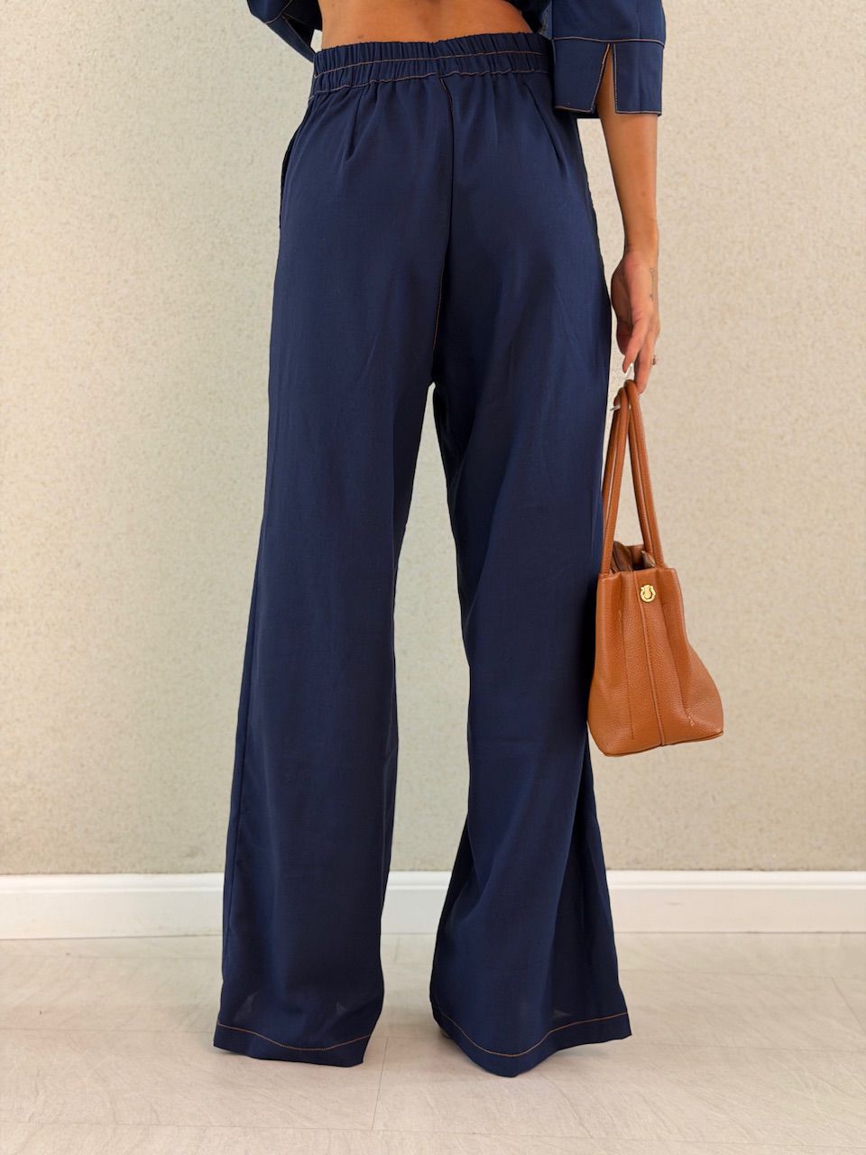 CALÇA JAMILE PESPONTO MARINHO