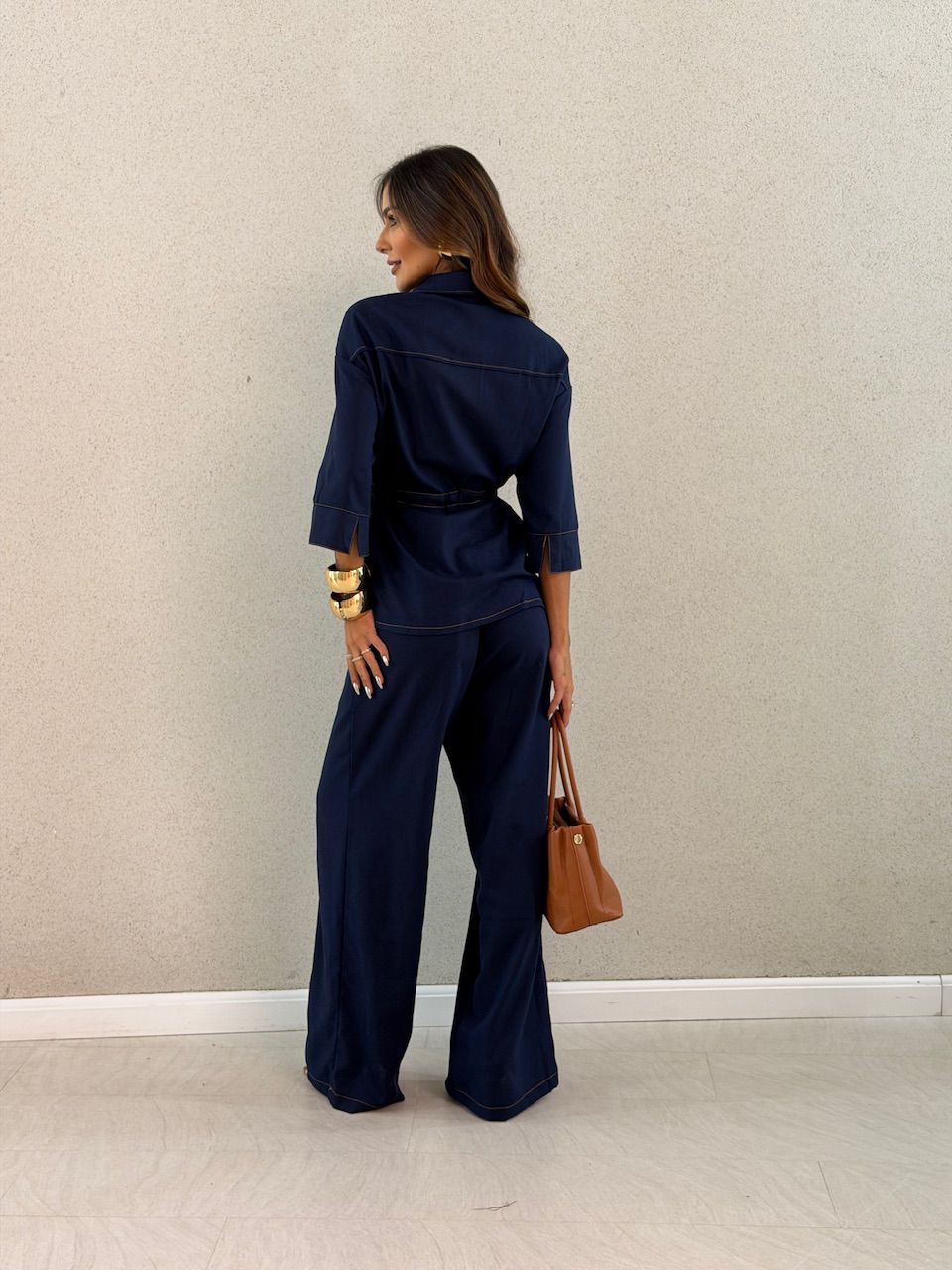 CAMISA ÉRICA OVER MARINHO