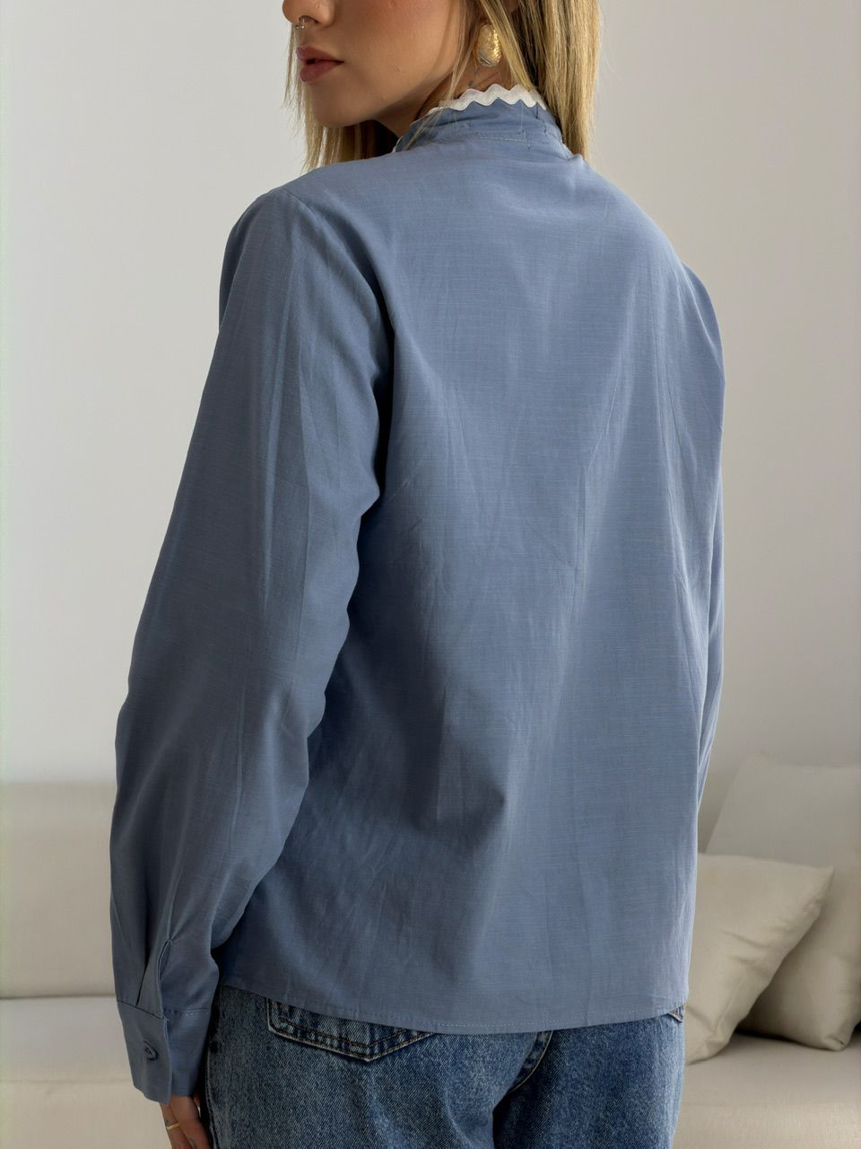 CAMISA PAOLA AMARRAÇÃO BLUE JEANS