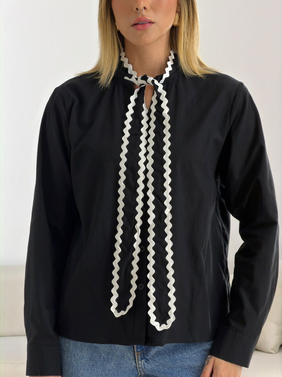 CAMISA PAOLA AMARRAÇÃO PRETO