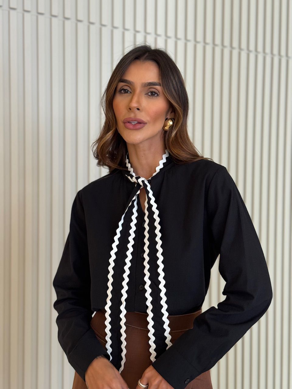 CAMISA PAOLA AMARRAÇÃO PRETO