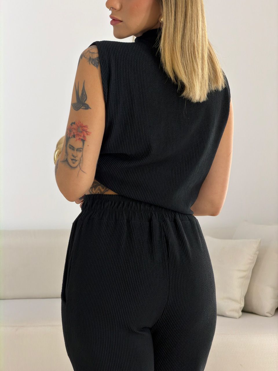 CONJUNTO MILENA BLUSA CALÇA PRETO