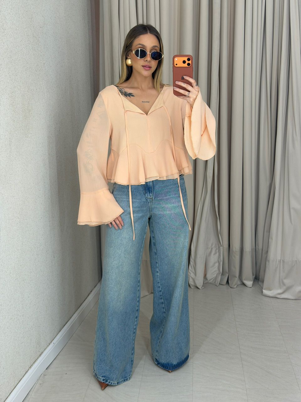 BATA DAIANE FLARE PÊSSEGO