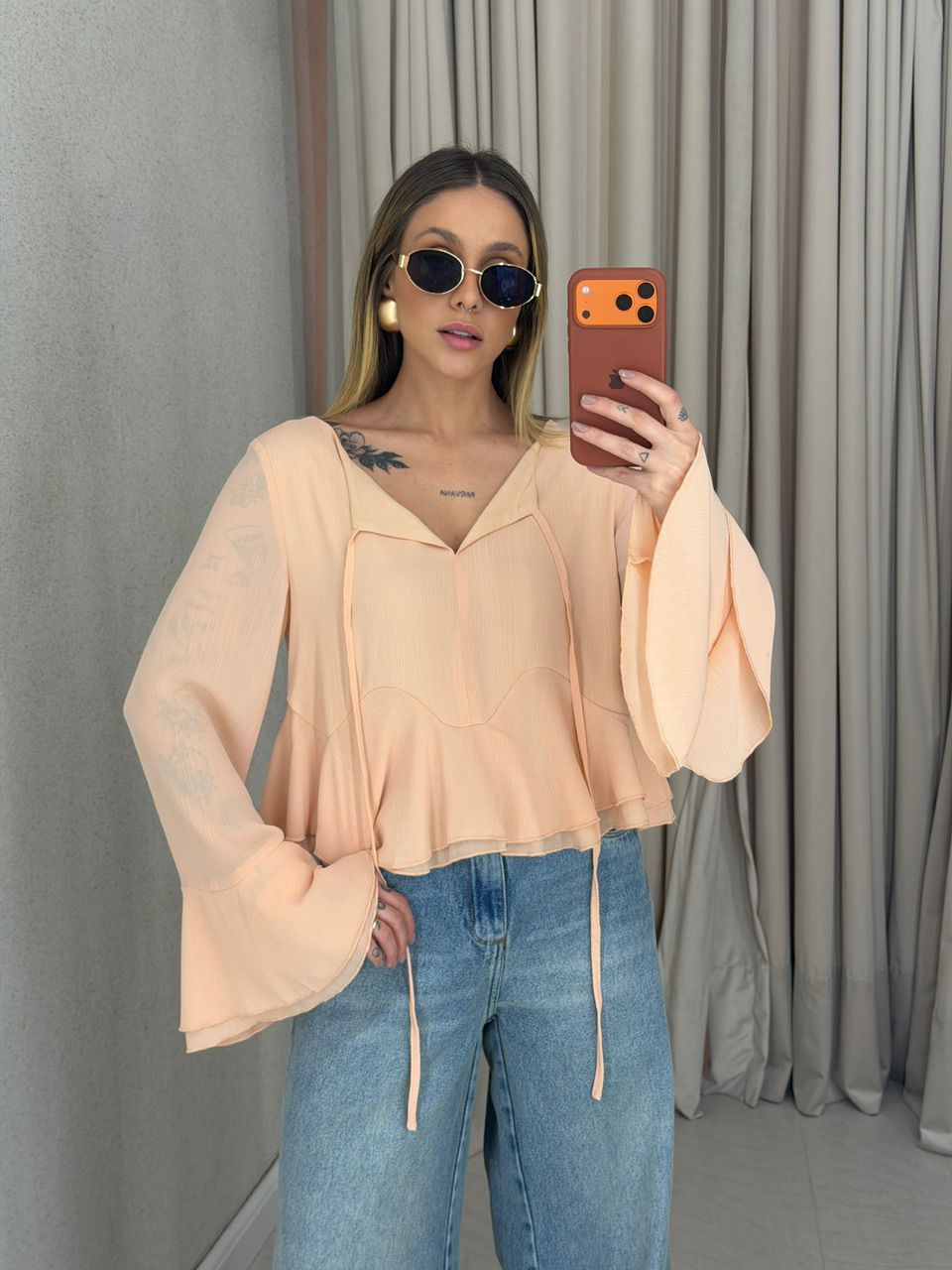 BATA DAIANE FLARE PÊSSEGO